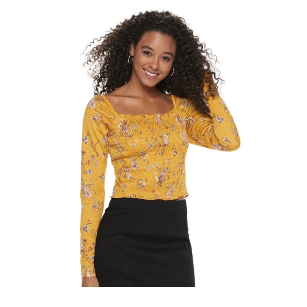 Love Fire size XXL yellow print off Shoulder NWT - Picture 5 of 8